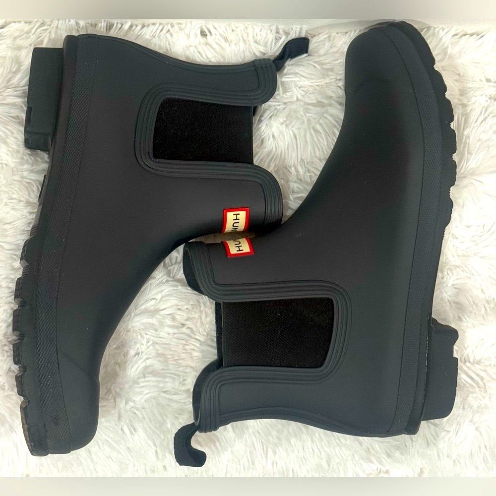 Hunter Original Chelsea Matte Ankle Rain Boots Women’s 11 Black EU 43 UK 9